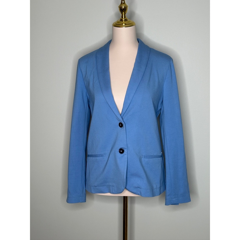 Scotch & Soda Amsterdam Cornflower Blue Jersey Knit Shawl Lapel Blazer SZ M,US 8